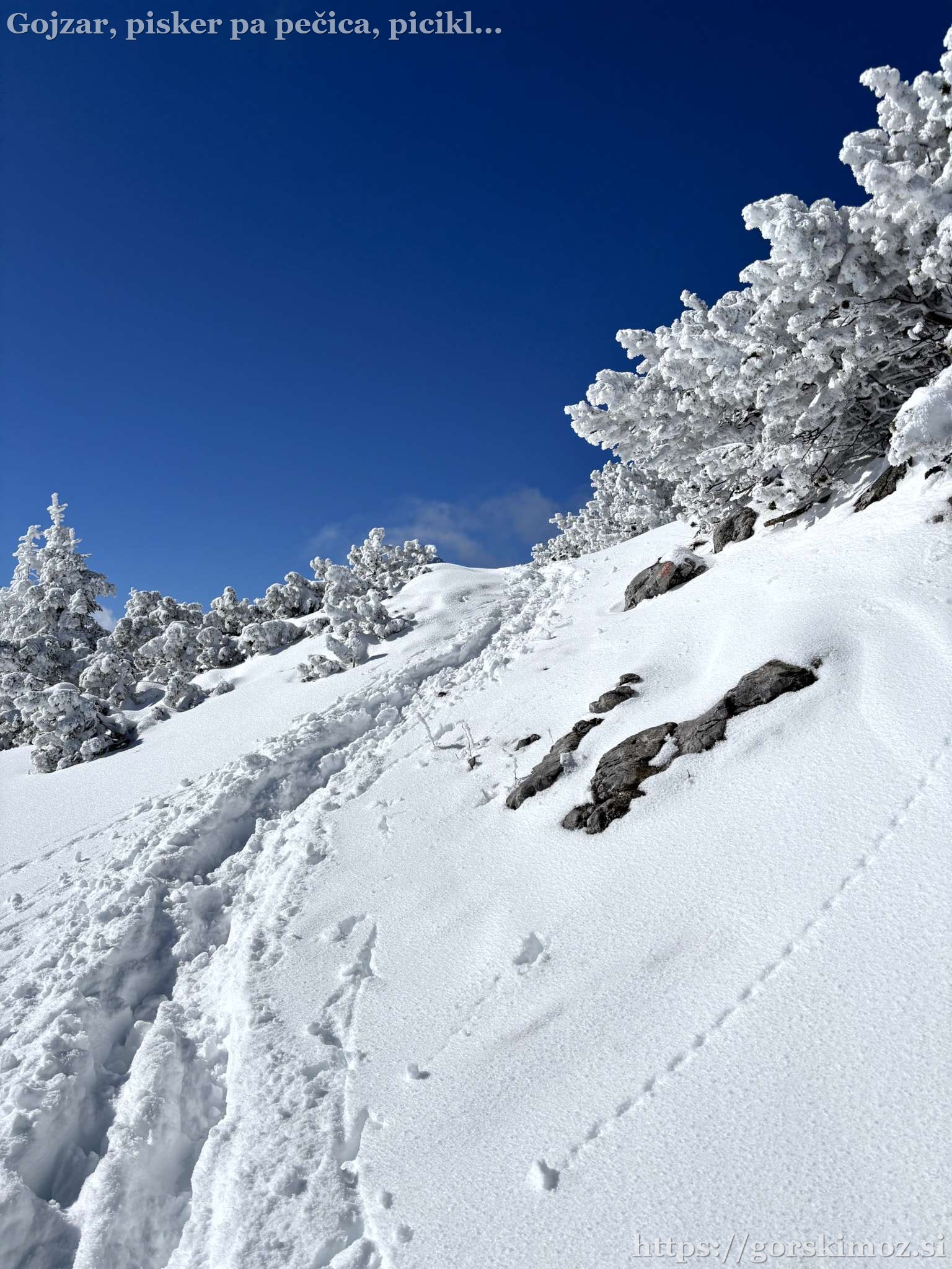 Pot naprej je lažja saj je peterica naredila lepo gaz.