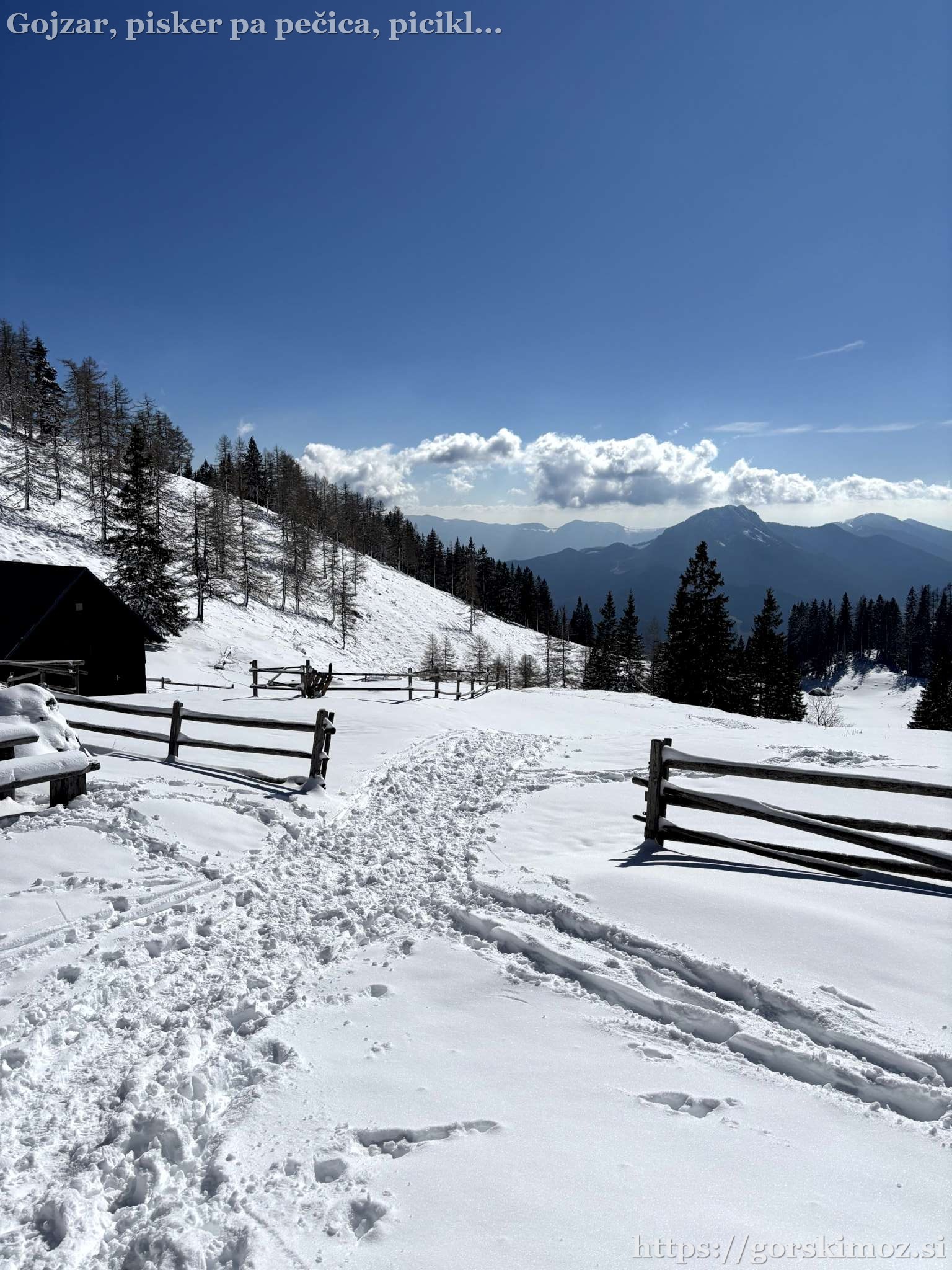 Po krajšem postanku na koči se odpravimo proti dolini.