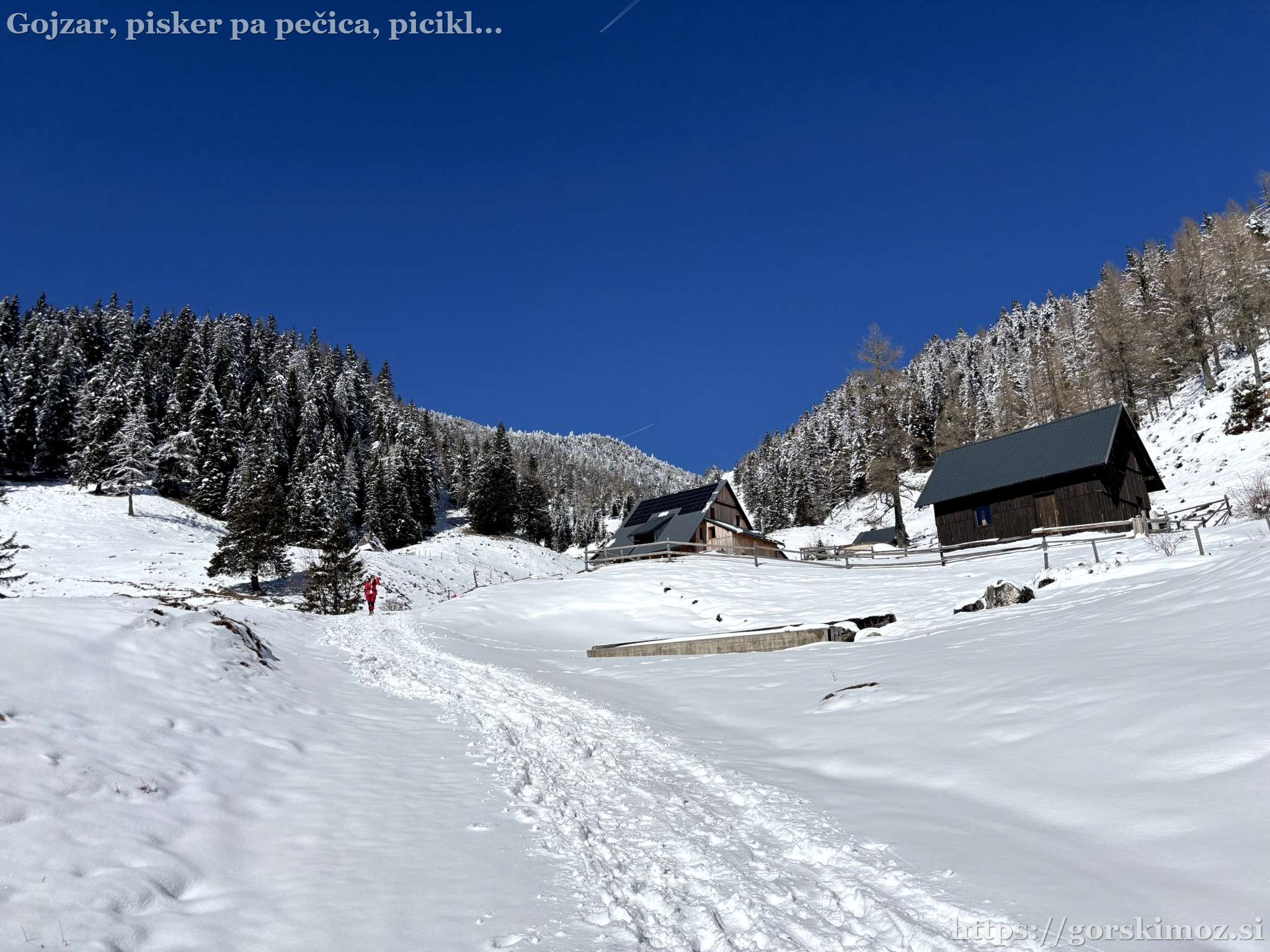 Pogled nazaj proti koči ...